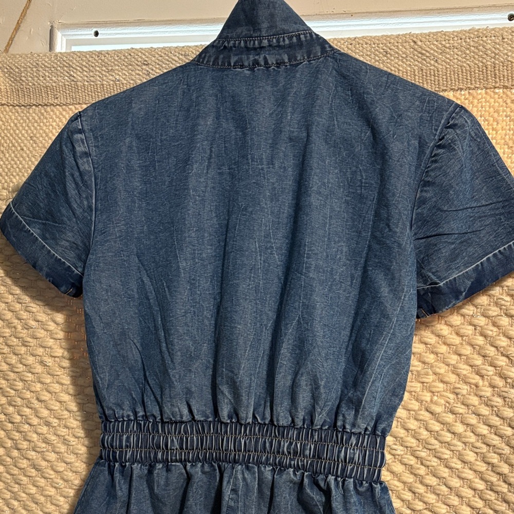 Indulge Dark Blue Denim Jumpsuit - Picture 8 of 11